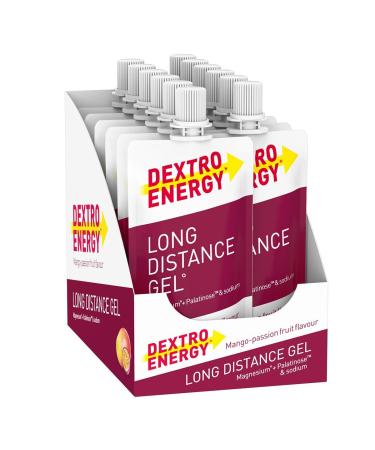 Dextro Energy Long Distance Gel Mango Passion Fruit + Magnesium + Natrium - 12x50ml (12 -pack) - Energy Gel for long workouts carbohydrate concentrate with electrolyte addition and palatinosis Long distance gel mango passion fruit + sodium 50 ml (12 pack)