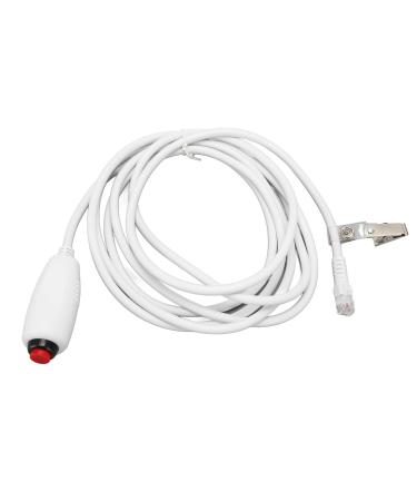 Replacement sister call cable universal crystal head 6P4C 9.8 feet long print key cable with clip red call button for nurses patients elderly disabled and sick