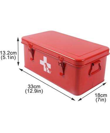 Ctomche First Aid Storage Box Dog Medicine Container Box Medicine Storage Chest with Lid Vintage Medicine Storage Organizer for Dog Medicine Storage Bins with Compartments 7.6L - Buy Online on GoSupps.com