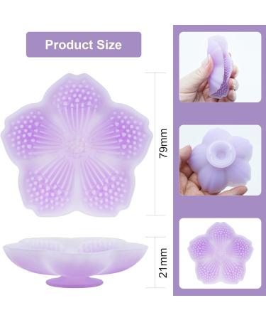 2 Pack Silicone Make-Up Brush Cleaning Mat - Portable Cosmetic Brush Cleaner for Fast and Easy Cleaning - Violet - Buy Online on GoSupps.com