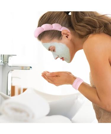 Feliciay Spa Headband for Women Sponge Terry Towel Cloth Fabric Head Band Puffy Makeup Headband Skincare Face Makeup Removal Washing Shower Cute Hair Accessories(Pink) - Buy Online on GoSupps.com