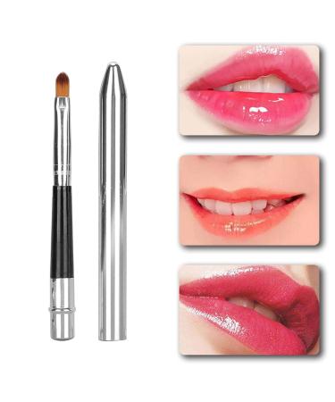 Brrnoo Lip Brush Set - 2pcs Retractable Lip Makeup Brushes for Contouring & Application | Cruelty-Free Vegan Portable Lipstick Tools - Buy Online on GoSupps.com