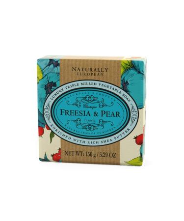 Naturally European - Freesia & Pear - Triple-Milled  Shea Butter Enriched Soap  150 g / 5.29 oz
