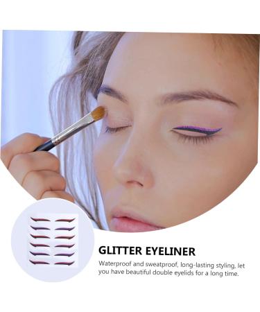 Angoily 12 Pairs Glitter Eyeliner Eyeshadow Instant Eye Lift Decal Reusable Double Eyelid Tapes Woman Moment - Buy Online on GoSupps.com