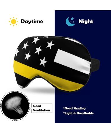 USA Thin Yellow Line Flag Sleep Mask - Adjustable Eye Cover for Sleeping and Travel - Buy Online on GoSupps.com