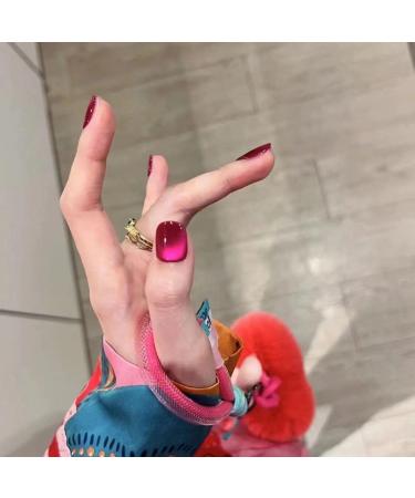 Temperament manicure Xia Rixin pure hand-worn manicure nail ice rose red spar white.(M) - Buy Online on GoSupps.com