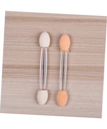 NOLITOY Girls Accessories 50pcs Two-color Eyeshadow Brush Eye Shadow Cosmetic Wand Sponge Eyeshadow Double Brush Woman Girl - Buy Online on GoSupps.com