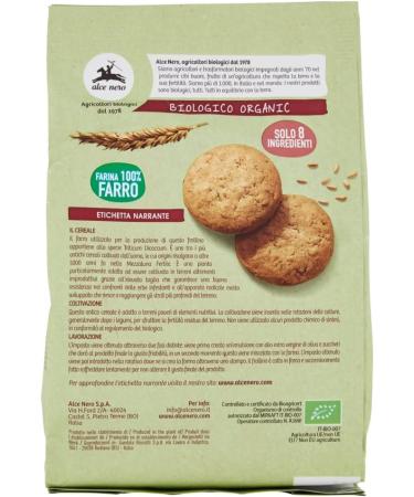  Alce Nero Alce Nero Frollini di Farro Organic Spelt Cookies with Extra Virgin Olive Oil 300 g Set of 6 - Buy Online on GoSupps.com