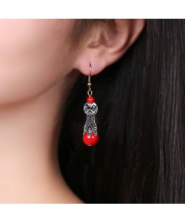 Tibetan Bead Caps 100g - Antique Silver Alloy Cone Flower Tassel End Caps for Jewelry Making - DIY Crafts - Buy Online on GoSupps.com