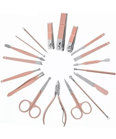 Verdant Touch Nail Care Tools Professional Manicure Pedicure Kit 18-in-1 Nail Clippers Set Rose GoldNail Care Tools - Buy Online on GoSupps.com