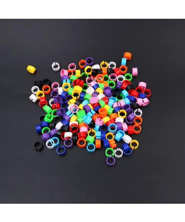 Buy Ancllo 200pcs 8mm No Numbers Birdsbone Tapes - Multicolored Clip-on Leg Rings for Pigeons & Parrots - 10 Color Mixed for Chicks - International Shipping Available - Buy Online on GoSupps.com