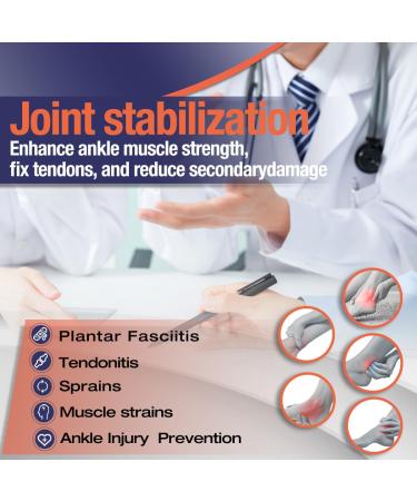 Copper Ankle Brace for Men & Women - Compression Sleeve for Plantar Fasciitis Achilles Tendonitis Pain Relief - Large (1 Pair) - Ideal Everyday Support - Buy Online on GoSupps.com