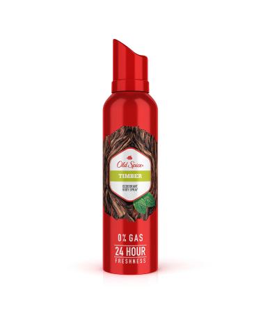 Old Spice Timber 0% Gas Deodorant Body Spray - For Men (115 gm /140 ml) - India Old Spytin Bar 0% Gas Deodorant Body Spray - For Men (115 gm / 140 ml) - India