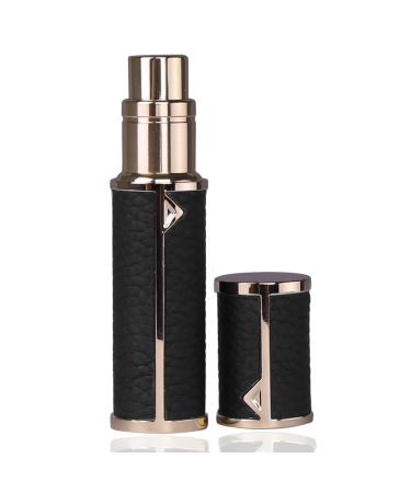 Kinwodon Travel Perfume Atomiser Refillable Perfume Travel Bottle 5ml Leaking Proof Pump Perfume Spray Bottle Portable Empty Bottle for Travel Men Women Black
