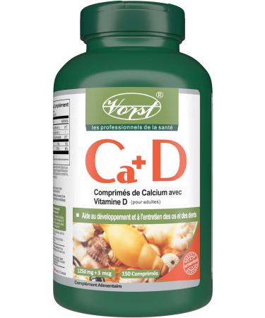 VORST Calcium Carbonate 1250 mg + Vitamin D3 150 Tablets Supplement for Bone Health Osteoporosis Keto & Paleo Friendly | For Men & Women | 1 Bottle 150 count (Pack of 1) - Buy Online on GoSupps.com