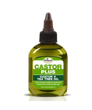 Difeel Premium Castor Plus Tea Tree - Pro-Growth + Scalp Care Premium Hair Oil 2.5 oz. - Buy Online on GoSupps.com