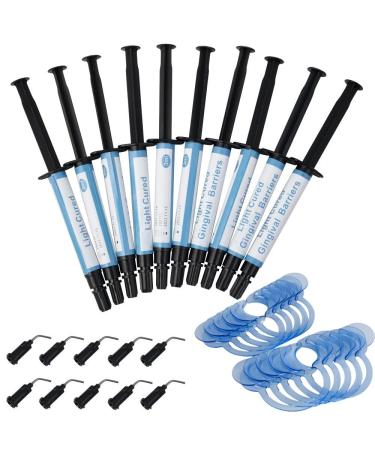 10Pcs 3ml Multipurpose Teeth Whitening Gel Teeth Bleaching Gel Gum Protection Gel with 10pcs Cheek Retractor for Clinic, Dentistry, Home
