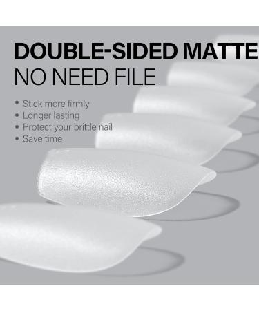 AILLSA Ultra Short Coffin Nail Tips - 240 PCS Matte Soft Gel Full Cover False Nails for DIY Press On - 15 Sizes Pre-shaped Clear Acrylic Tips - Buy Online on GoSupps.com