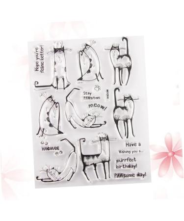 Lurrose 3pcs Stamps DIY Cat Clear Stamp Emailed Stamp Silicone Seal Stamp Photo Album The Album Animal As Shownx3pcs mediumx3pcs - Buy Online on GoSupps.com