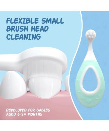 Ultra Soft Baby Toothbrush Set for 6-24 Months | Gentle Gum Care for Toddlers - Yellow & Green - Buy Online on GoSupps.com