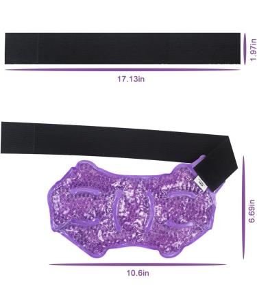 Conbella Ankle Ice Therapy Wrap with Adjustable Brace - Hot Cold Gel Pack for Sprained Ankles, Plantar Fasciitis, Achilles Tendonitis - Purple - Buy Online on GoSupps.com