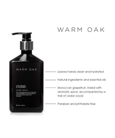 Gilchrist & Soames Warm Oak Hand Wash - 9oz - Natural Essential Oils - All Skin Types - Paraben, Sulfate, and Phthalate-Free - Buy Online on GoSupps.com