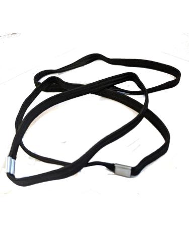 Long Plain Black Headband Hair Elastics With Metal Hairbands Gym Sport Football for Women Girls by Glitz4Girlz - Buy Online on GoSupps.com
