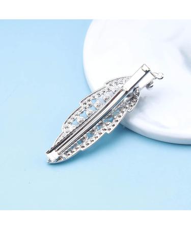 Inilbran Boho Pearl Hair Clip Vintage Leaf Hair Barrette Clip Leaf Pearl Hairpin Clip Pearl Bridal Headpieces Decorative Hair Pin Head Clip French Headwear Hair Accessories for Women and Girls Silver - Buy Online on GoSupps.com