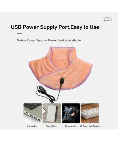 Fulenyi Warm Shoulder Pad - Electric Heat Scarf & Neck Wrap | Fast Heated Heating Pillow with 3 Levels | Safe Shoulder Warmer for Women & Men - Pink - Buy Online on GoSupps.com