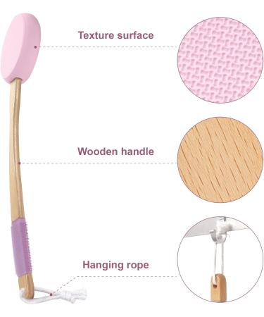 AmazerBath Lotion Applicator for Back Feet 4 Replaceable Pads with 1 Long Handled Back Sunscreen Applicator for Elderly Women Apply Cream Medicine Skin Cream Moisturizer Sunscreen Tanner Pink - Buy Online on GoSupps.com