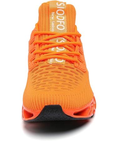 SKDOIUL Men's Orange Mesh Breathable Sport Running Shoes - Size 11 A069 | Fashion Sneakers for Trail Running - Buy Online on GoSupps.com