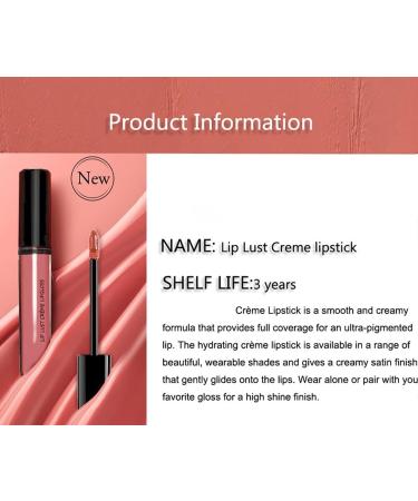  CASIOUE 12-color cream lip gloss improved long-lasting water-resistant lipstick creamy and moisturizing lip gloss hydrating lipstick with natural gelatin dye (1# 1 - Buy Online on GoSupps.com