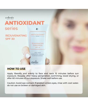 Celesty Beauty AntiAging Sunscreen SPF30 Ocean Based Extract Cream Sunburn & Aging Defense Broad Spectrum Lightweight Moisturizing Mineral Sunblocker Antioxidant Face Large 2 Fl Oz Sunscreen. - Buy Online on GoSupps.com