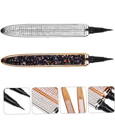 FOYTOKI 4 Pcs Diamond Eyeliner Waterproof Eyeliners Liquid Eye Liner Eyeliner Liquid Pen Silver Black - Buy Online on GoSupps.com