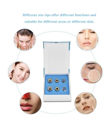 Broco 6PC Diamond Microdermabrasion Tips & Stainless Steel Filter Set for Acne Pigment and Pore Removal - International Shipping Available - Buy Online on GoSupps.com
