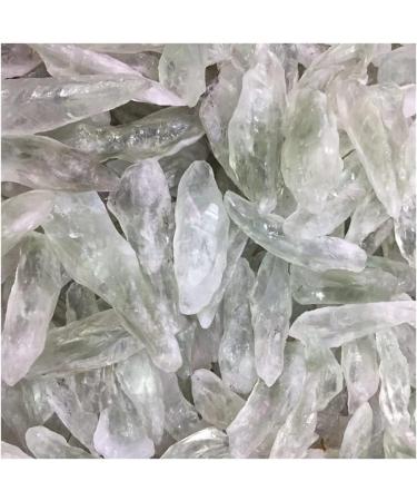 Stone Crafts Natural raw Green Quartz Crystal Gemstone Point Reiki Rough Crystal Stone for Making Jewelry Natural Luster - Buy Online on GoSupps.com