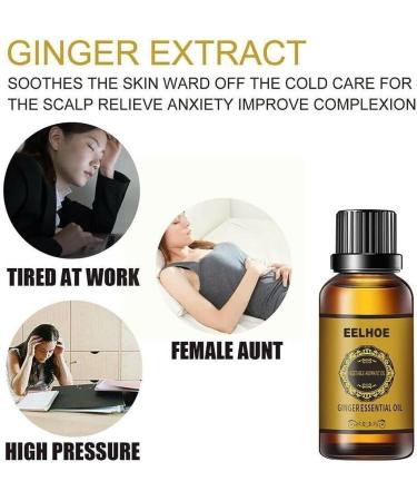 Belly Drainage Ginger Oil - Qosneoun Slimming Tummy & Aromatic Massage Oil (10ml 3 Bottles) for Lymphatic Drainage & Stress Relief - International Shipping Available - Buy Online on GoSupps.com