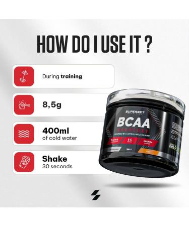 SUPERSET NUTRITION | Bcaa Hardcore (360g) | BCAA | BCAA 2:1:1 effet Pump Fruits Rouges Frutti - Buy Online on GoSupps.com