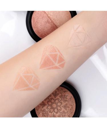 Aden Terracotta Baked Bronzer/Highlighter Duo - 7g | Made in Italy - Buy Online on GoSupps.com