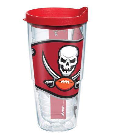 Tervis Made in USA Double Walled NFL Tampa Bay Buccaneers Insulated Tumbler Cup Keeps Drinks Cold & Hot, 24oz, Colossal 24 oz Colossal