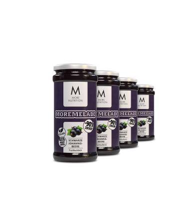 MORE NUTRITION Moremelade 4 x 240g Blackcurrant Light Fruit Spread 4 x Blackcurrant