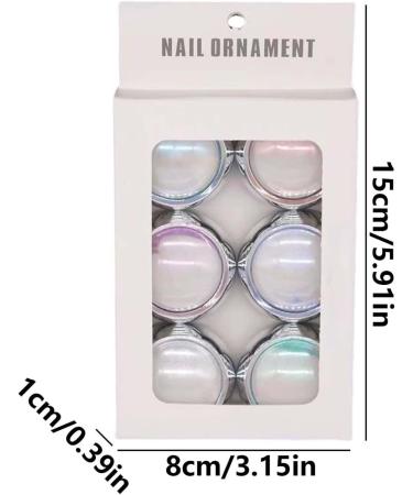 Metallic Nail Powder Mirror Effect Nail Powder Manicure Pigment DIY Nail Art Decoration 6 Colors Decoration Kits - Buy Online on GoSupps.com