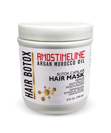 AMOSTIMELINE Hair Botox Deep Conditioner  Moisturizing Hair Mask Treatment Deep Conditioner for Dry Damaged Hair  Tratamiento para el cabello maltratado 8 fl oz (236 ml) 8 Fl Oz (Pack of 1)