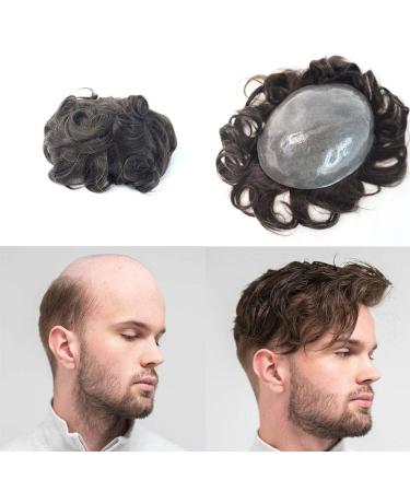 Durable and no hair loss full-PU deficiency wigs Durable remy hair replacement system for men (8 * 10 (customs) 2) 8 * 10 (customs) #2