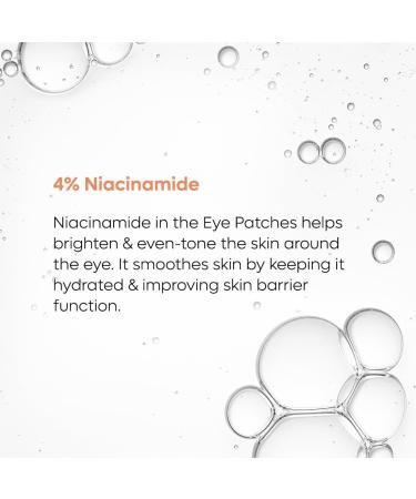 Cooling Under Eye Patches | Brightening & De-Puffing Mask with 4% Niacinamide & Kombucha Tea | 15 Pairs for Hydration & Pigmentation Reduction - Buy Online on GoSupps.com