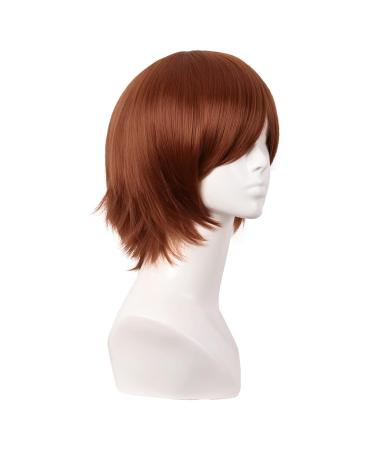 Buy MapofBeauty 12 Inch Side Bangs Short Straight Ginger Orange Cosplay Wig | International Shipping Available - Buy Online on GoSupps.com