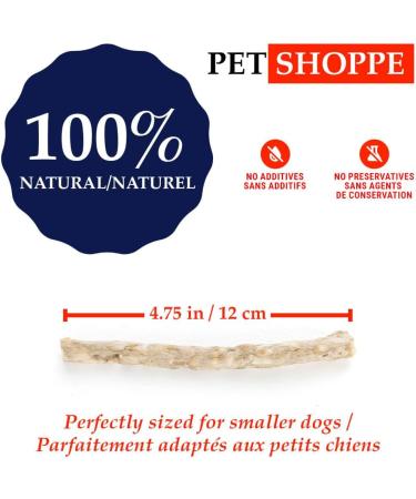 Pet Shoppe 5 Packs Rawhide Chew Sticks Rice Starch 100% Natural Treats Supports Dental Puppy and Small Dogs Unflavored3 8 count (Pack of 5) - Buy Online on GoSupps.com