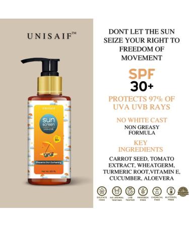 Unisaif Organic Sun Screen Lotion - Buy Online on GoSupps.com