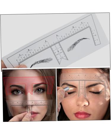 Mikinona Eyebrow Ruler 10pcs Eyebrow Design Ruler Transparent Ruler Eyebrow Guide Template Shape Disposable Measuring Ruler - Buy Online on GoSupps.com
