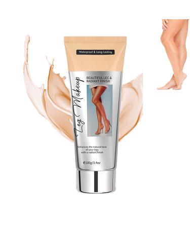 Maquillage des jambes sans Transfert Maquillage couvrant les veines des jambes Imperm able l'eau Fond de Teint Longue Dur e pour le Corps Flawless Looking Legs - 3.5 Oz(#2 Medium Golw)
